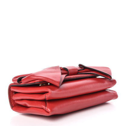 Valentino Garavani Nappa Bow Flap Shoulder Bag Red 4 of 9