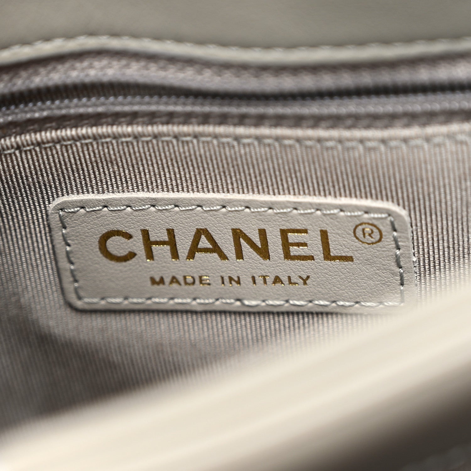 Chanel Calfskin Quilted Small Double Pocket Top Handle Flap Grey 6 of 10