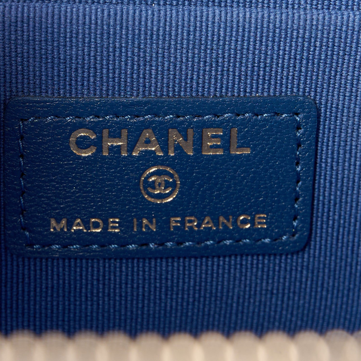 Chanel Lambskin Quilted Small Top Handle Vanity Case With Chain Dark Blue 7 of 11