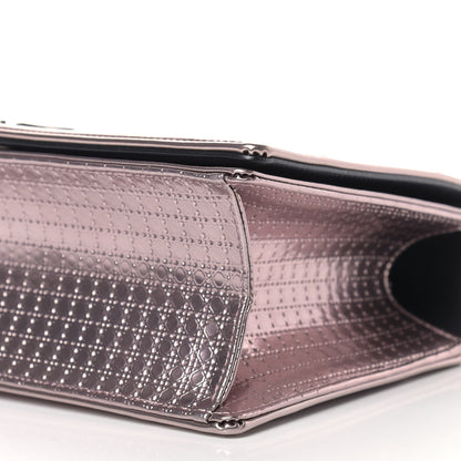 Christian Dior Metallic Patent Micro-Cannage Medium Diorama Flap Bag Pink 10 of 11