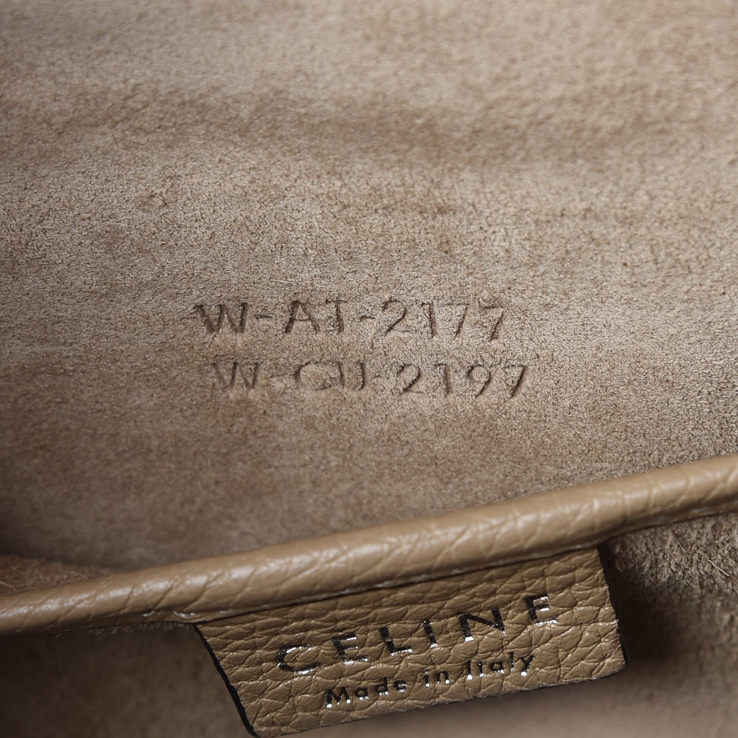 Drummed Calfskin Nano Luggage Dune