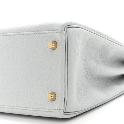 Hermes Taurillon Clemence Kelly Retourne 28 Bleu Pale 10 of 11