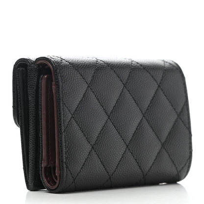 Chanel Caviar Quilted Double Flap Wallet Black 3 of 9