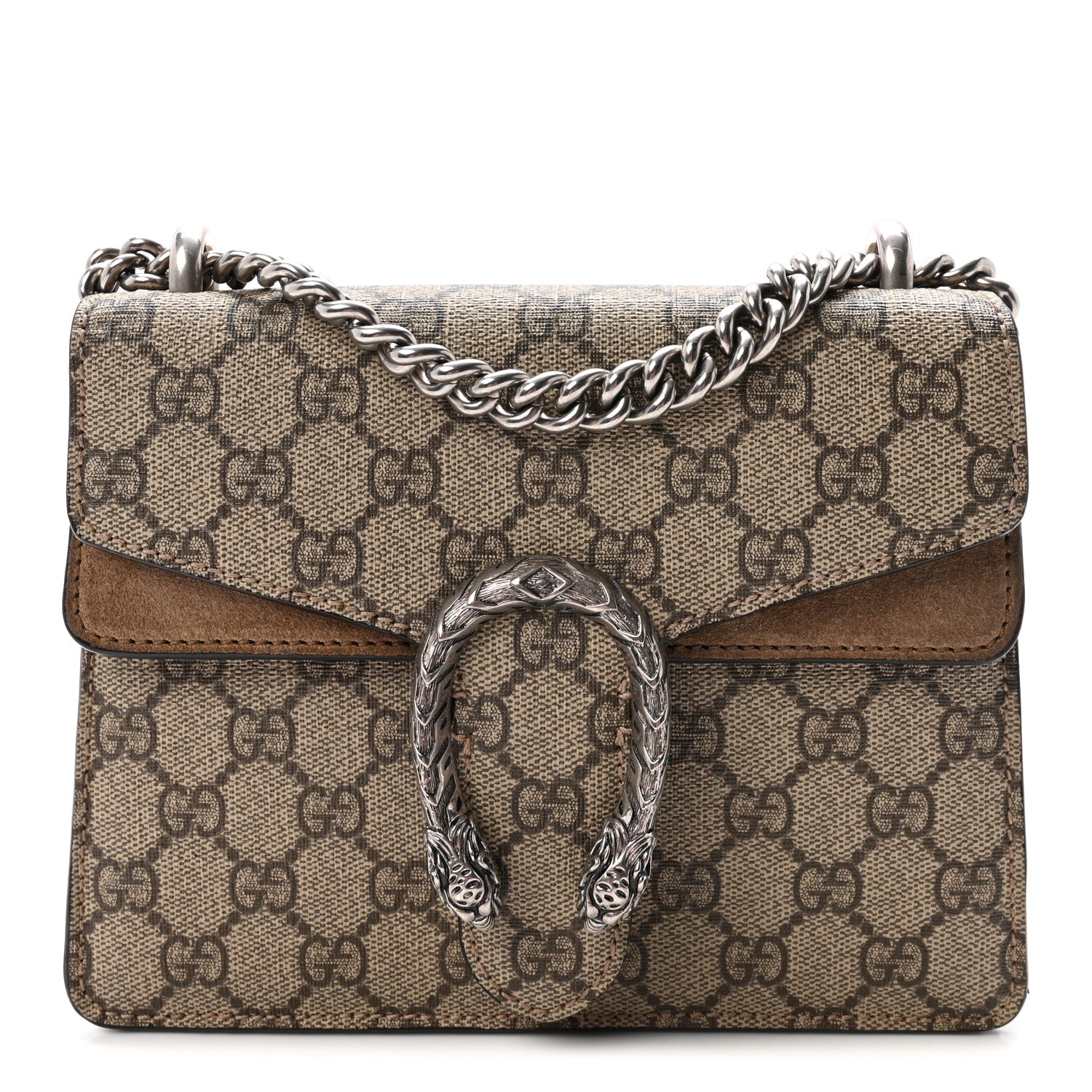 Gucci GG Supreme Monogram Mini Dionysus Shoulder Bag Taupe 1 of 11