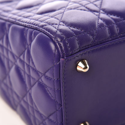 Christian Dior Lambskin Cannage Large Lady Dior Purple 11 of 12