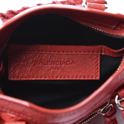Balenciaga Agneau Classic Hardware Nano City Rouge Groseille 6 of 10