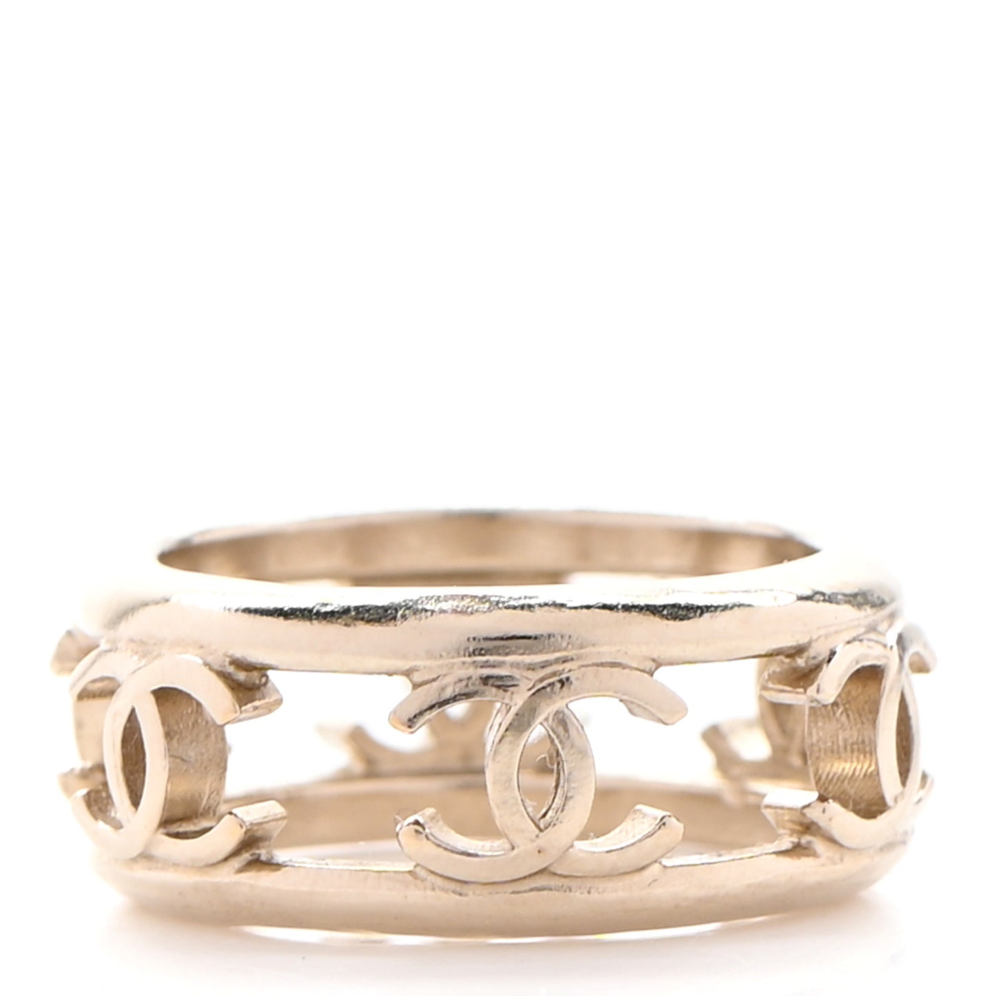 Metal Chain CC Ring 6.25 Golden