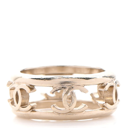 Chanel Metal Chain CC Ring 6.25 Golden 3 of 4