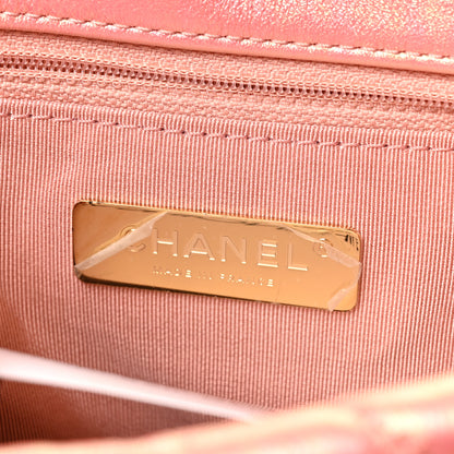 Chanel Iridescent Calfskin Quilted Medium Chanel 19 Flap Pink 6 of 10