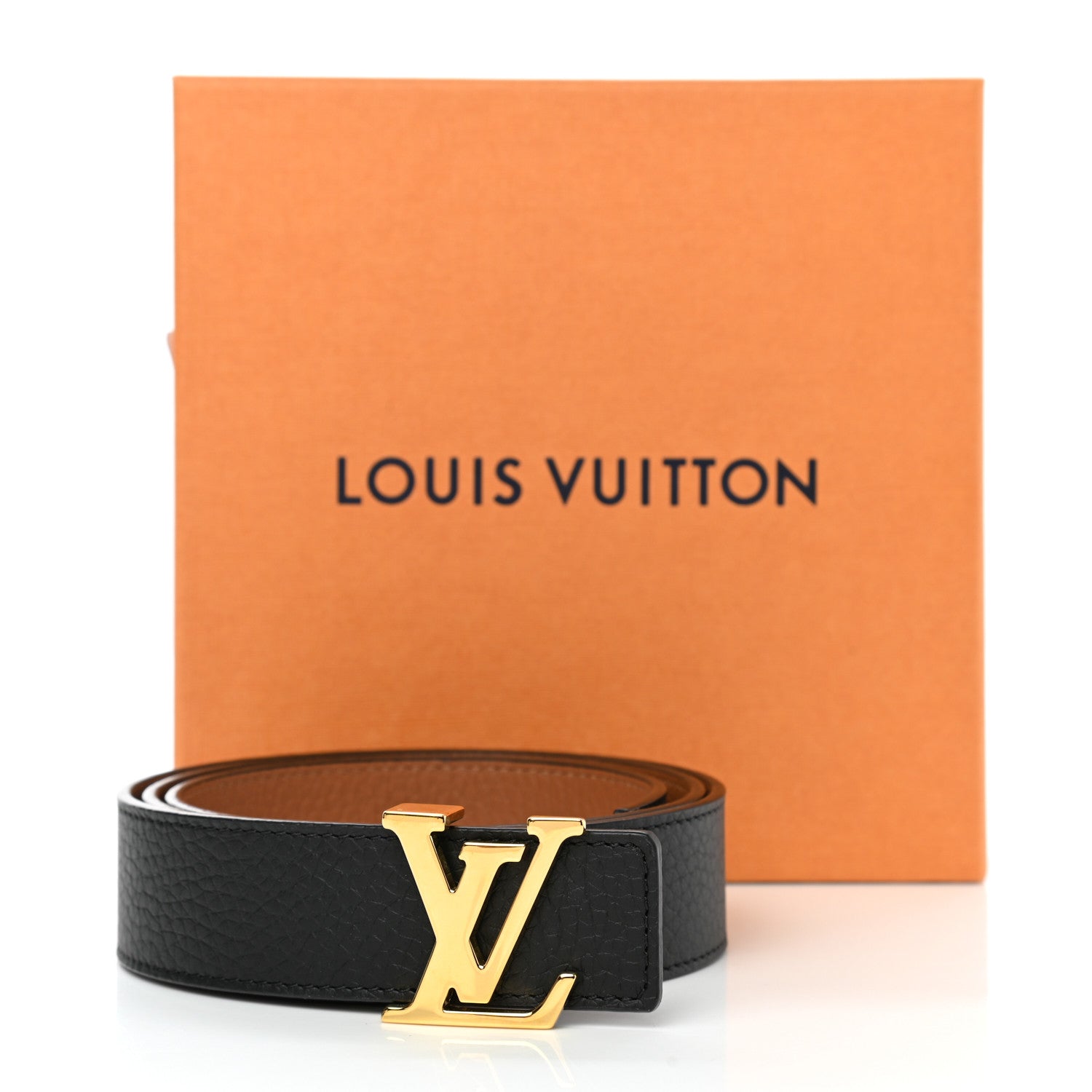 Louis Vuitton Calfskin 30mm LV Initiales Belt 80 32 Black 6 of 6