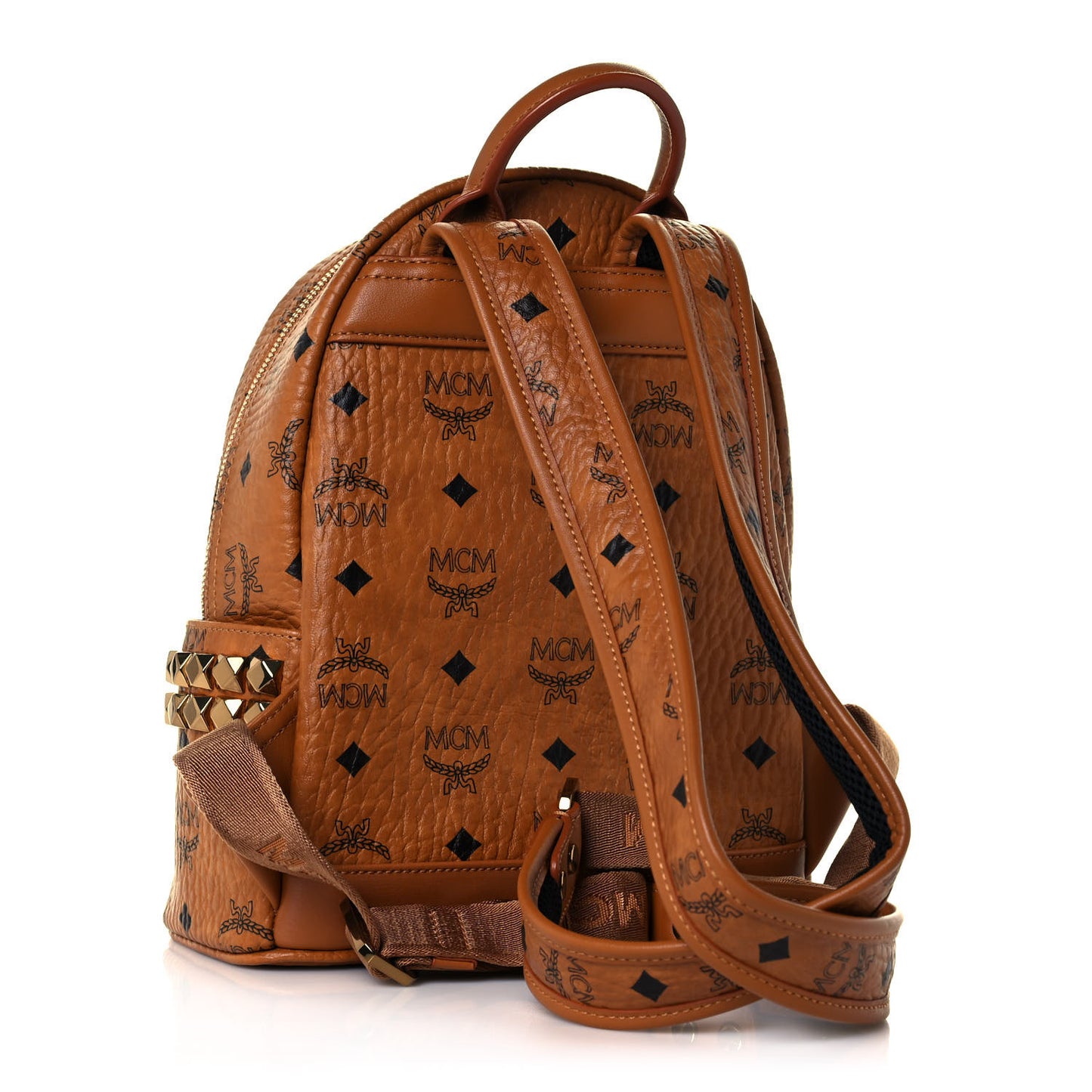 Visetos Small Side Stud Stark Backpack Cognac