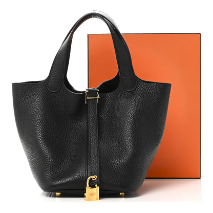 Hermes Taurillon Clemence Picotin Lock 18 PM Black 11 of 11