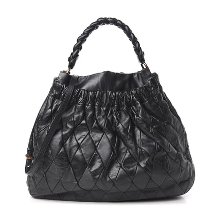 Miu Miu Nappa Matelasse Tote Black 1 of 10