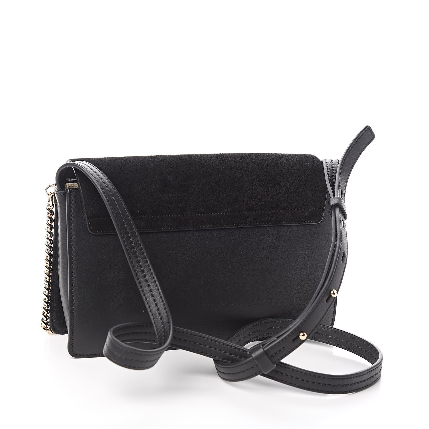 Chloe Suede Calfskin Small Faye Shoulder Bag Black 3 of 10