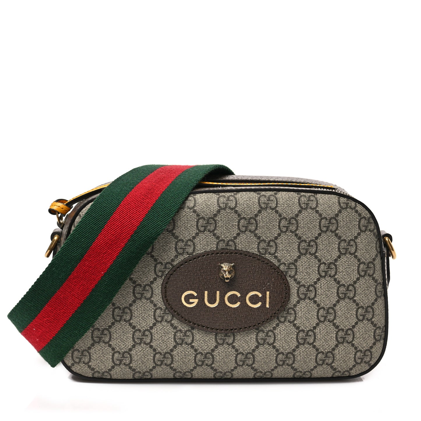 GG Supreme Monogram Web Neo Vintage Shoulder Bag Beige New Acero Crop