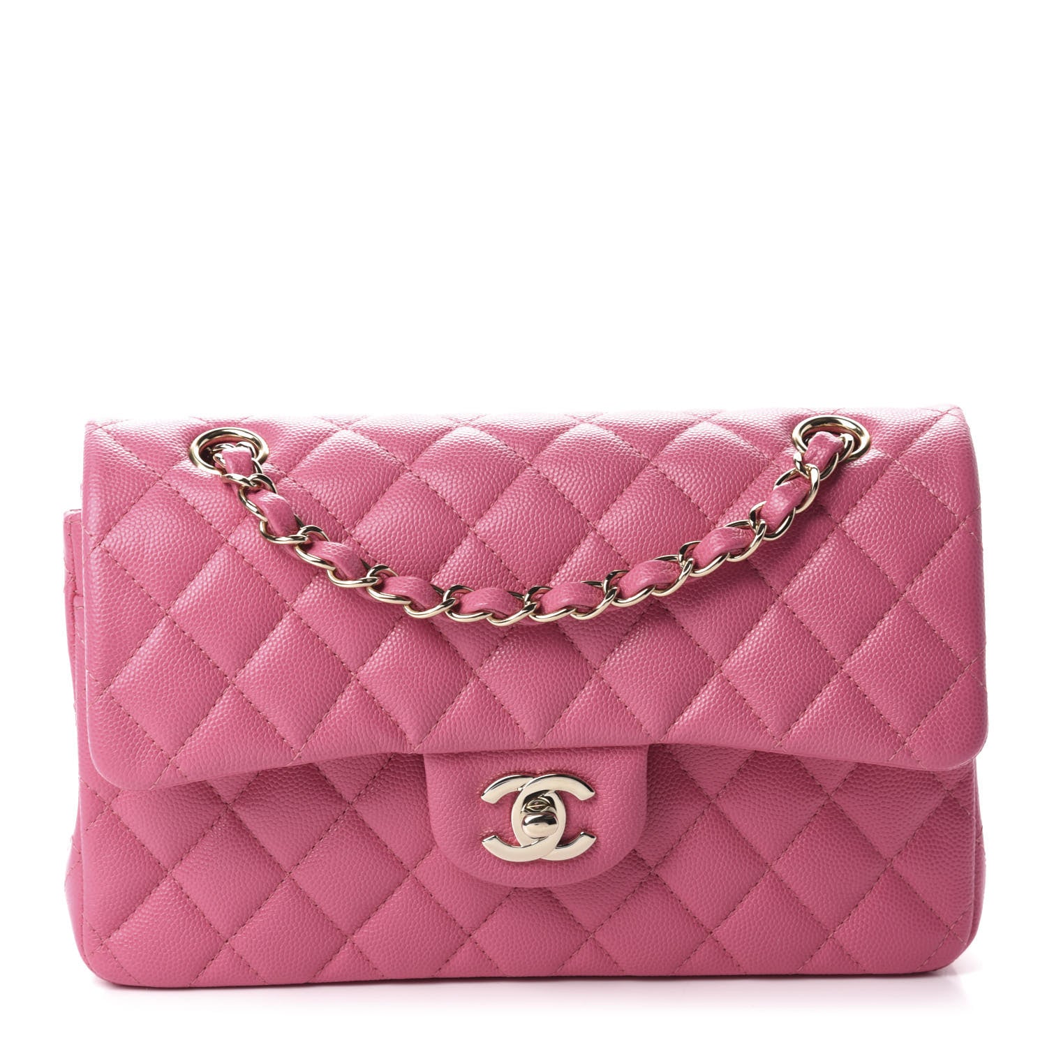 Chanel Caviar Quilted Small Double Flap Pink 1 of 10