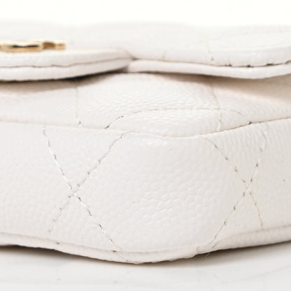 Chanel Caviar Quilted Belt Bag White 9 of 11