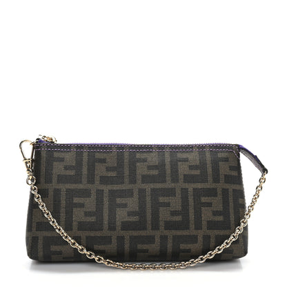 Fendi Zucca Spalmati Pochette Tobacco Viola 1 of 9