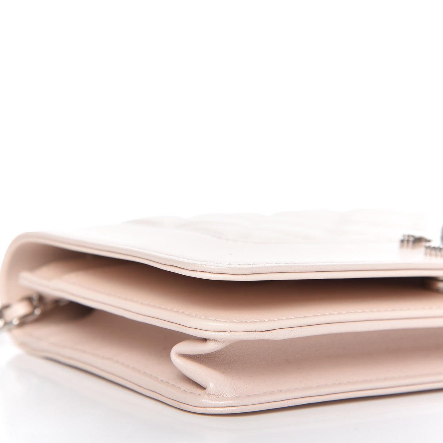 Caviar Quilted Vintage Mademoiselle Wallet On Chain WOC Beige
