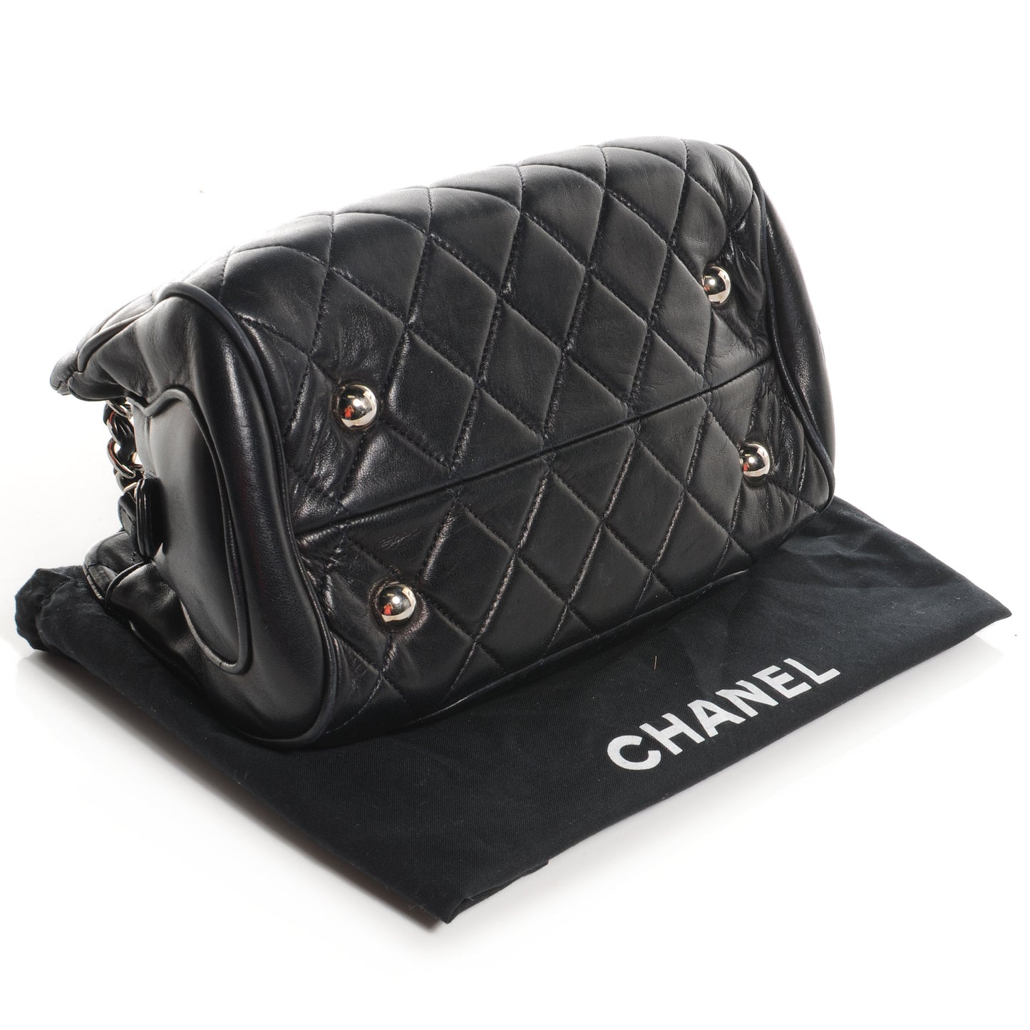 Lambskin Timeless Shopping Tote Navy Blue