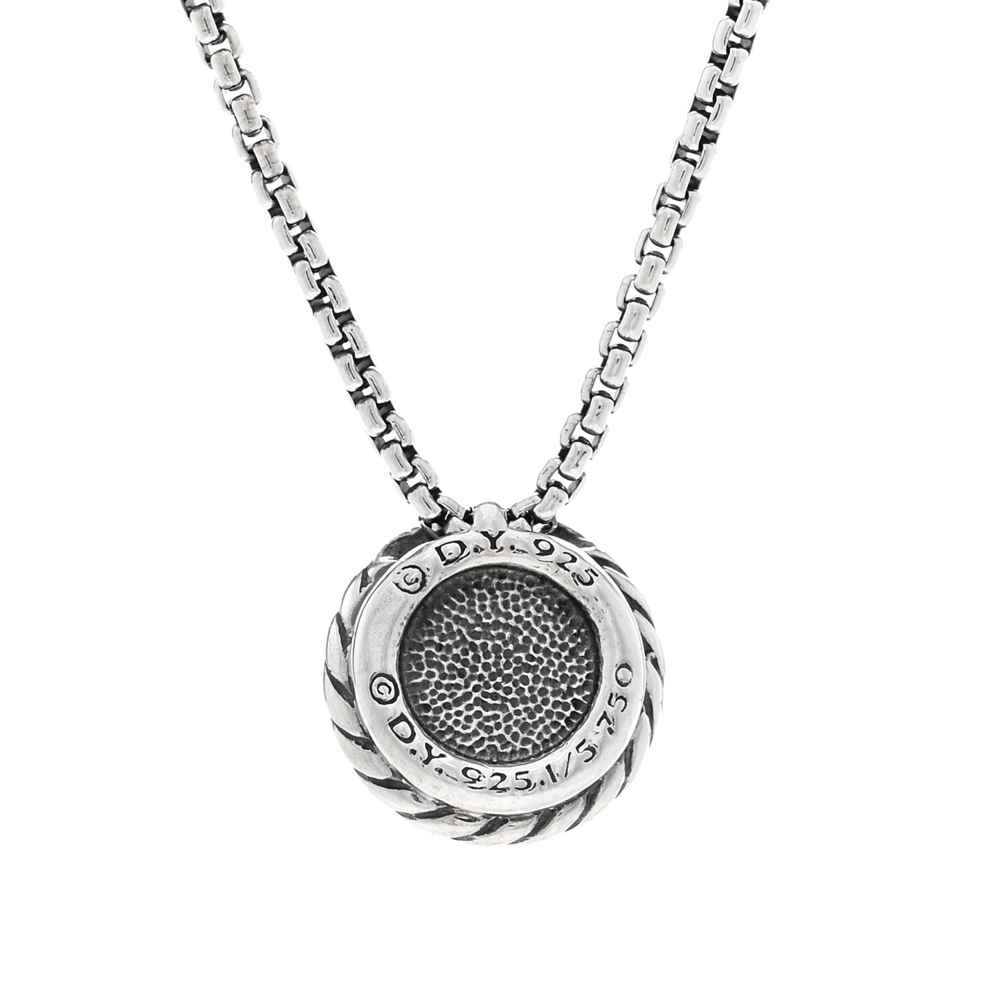 Sterling Silver 18K Yellow Gold 8mm Petite Chatelaine Pendant Necklace