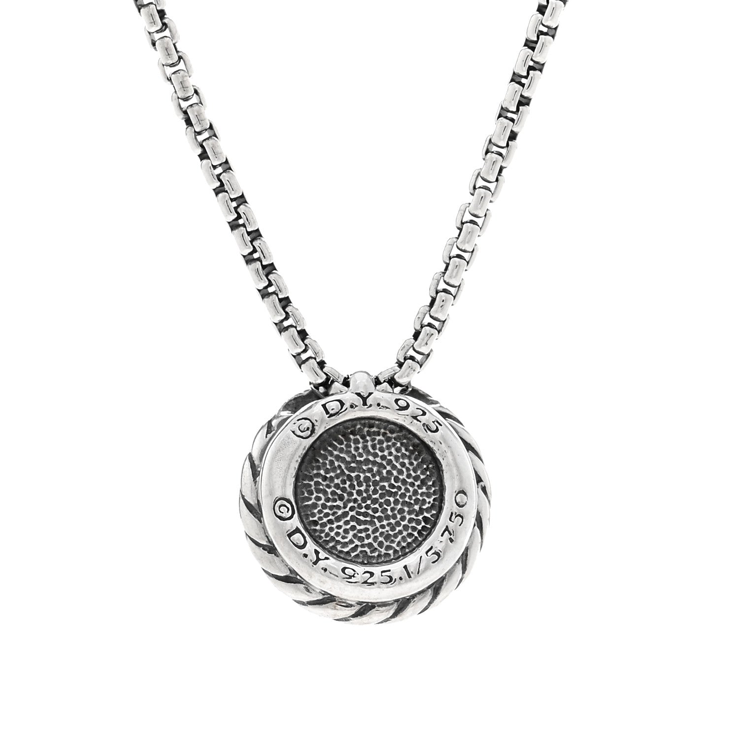 David Yurman Sterling Silver 18K Yellow Gold 8mm Petite Chatelaine Pendant Necklace 4 of 4