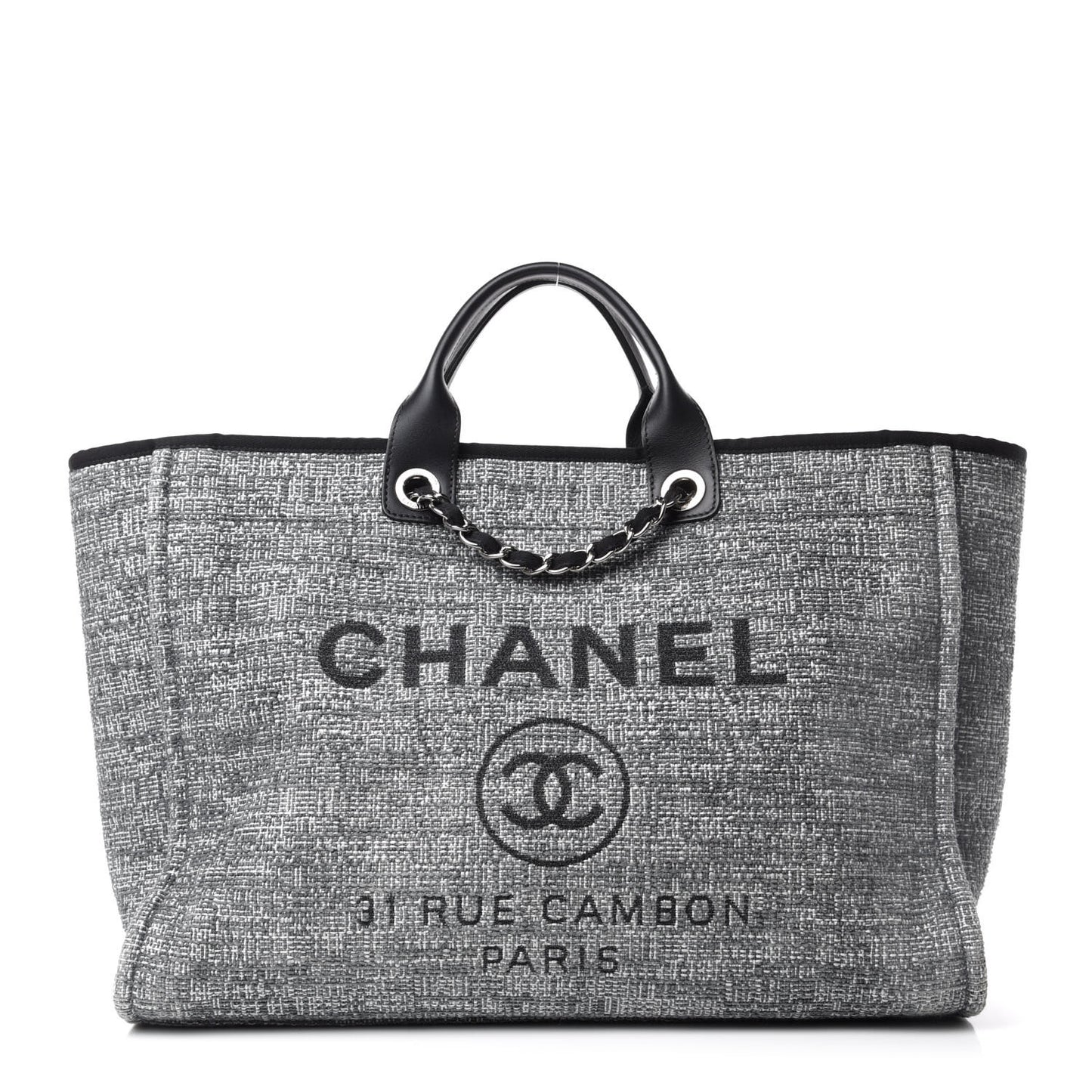 Canvas Large Deauville Tote Charcoal