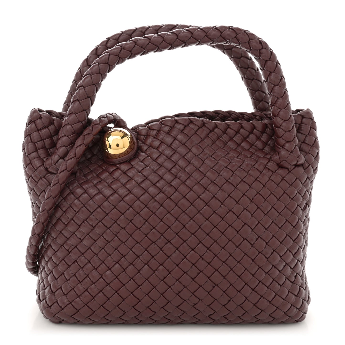 Lambskin Intreccio Small Tosca Crossbody Madder Brown