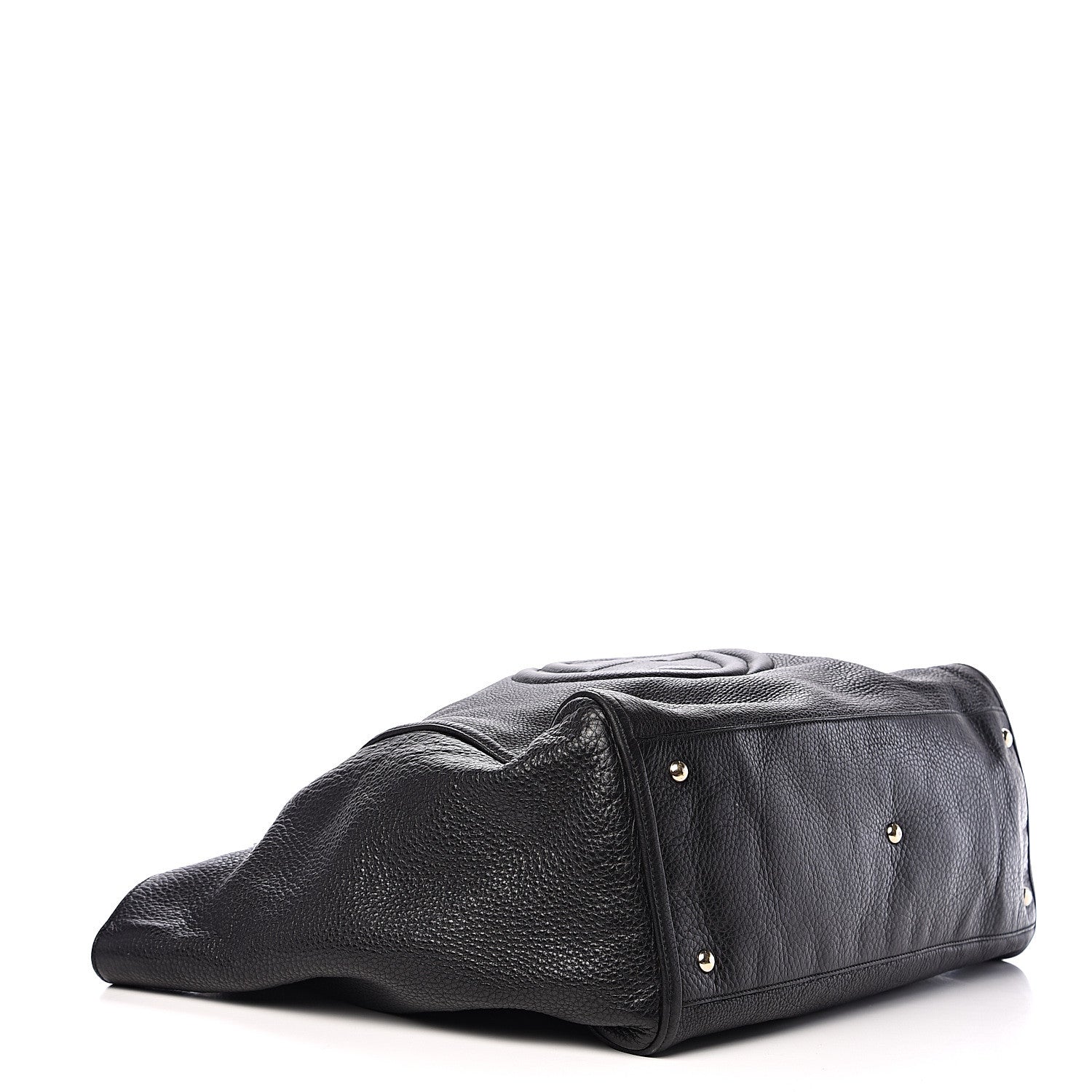 Gucci Pebbled Calfskin Large Soho Shoulder Bag Black 3 of 15
