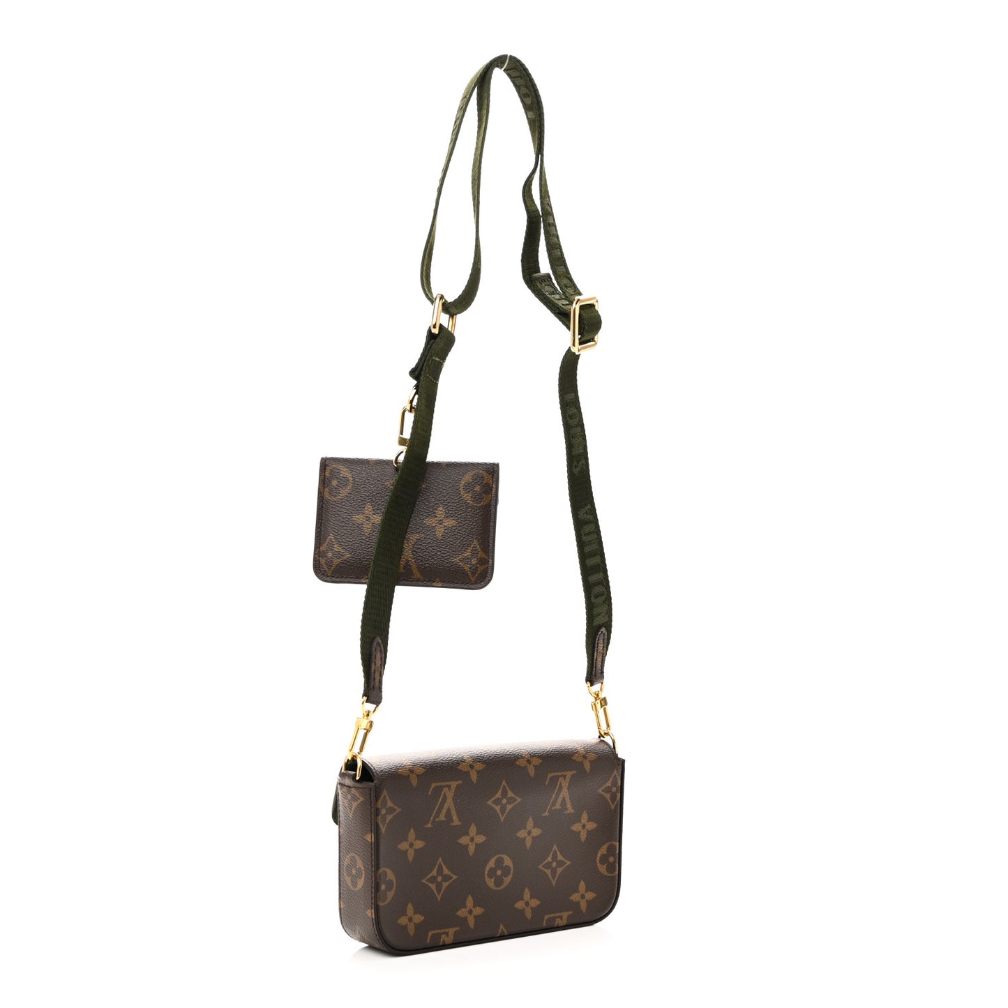 Monogram Felicie Strap & Go Kaki