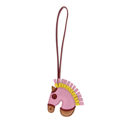 Hermes Milo Lambskin Geegee Camail Bag Charm Mauve Sylvestre Chai Lime Rouge Grenat 1 of 4
