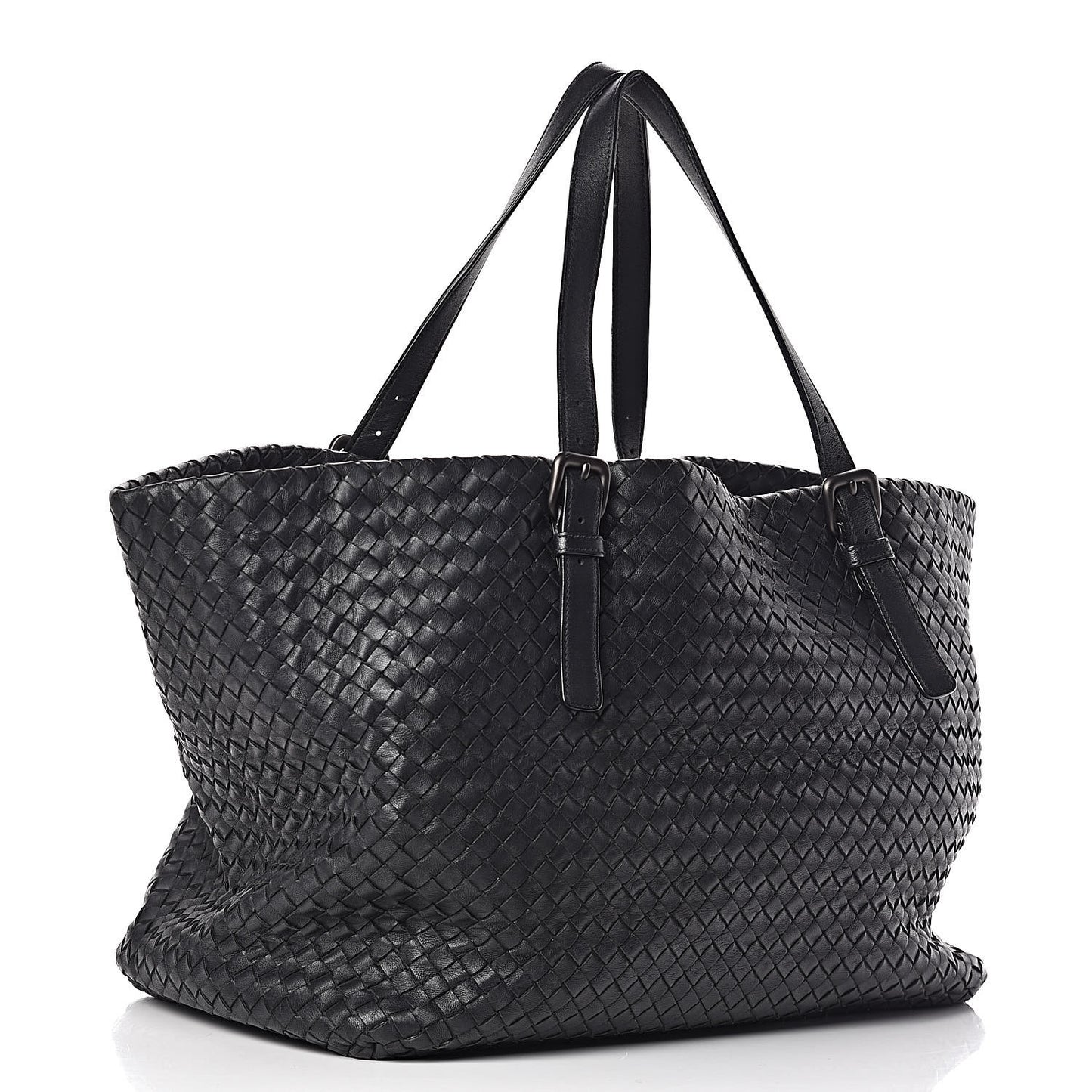 Nappa Intrecciato Large Seamless Tote Black