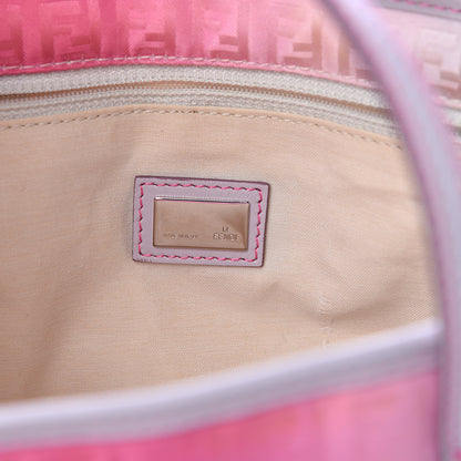 Fendi Zucchino Vitello Ombre Roll Tote Fuxia Lavanda 5 of 11