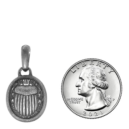 David Yurman Sterling Silver Petrvs Scarab Amulet Enhancer Pendant 2 of 3