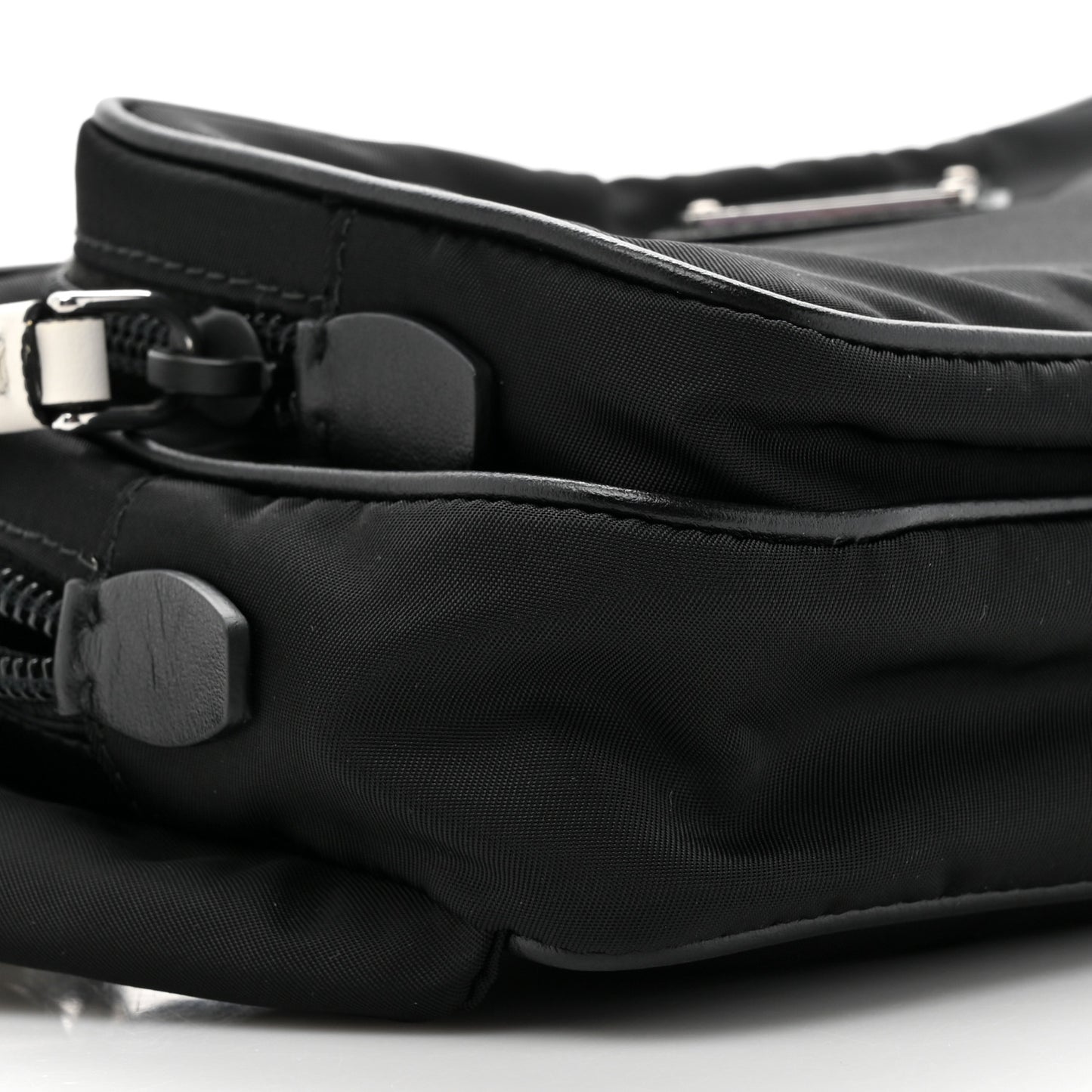 Tessuto Nylon Studded Belt Bag Black White