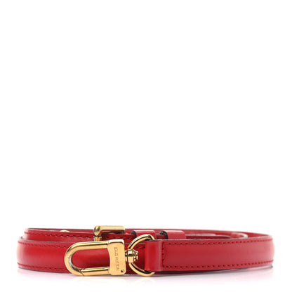 Louis Vuitton Calfskin 16mm Adjustable Shoulder Strap Red 1 of 6