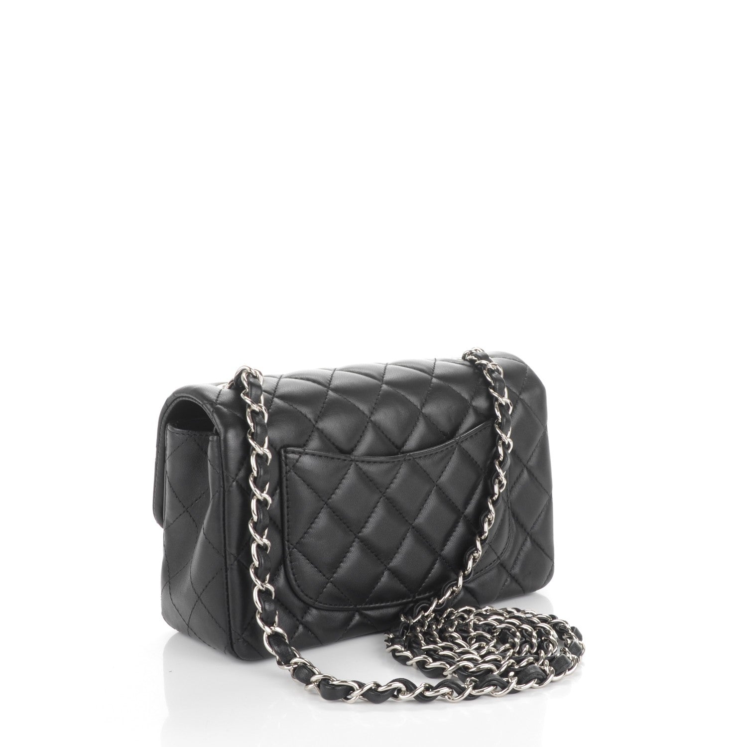 Chanel Lambskin Quilted Mini Rectangular Flap Black 3 of 7