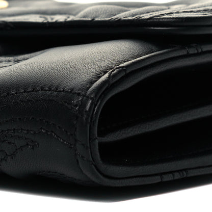 Versace Nappa Barocco Quilted Medusa Wallet On Chain Crossbody Black 9 of 9