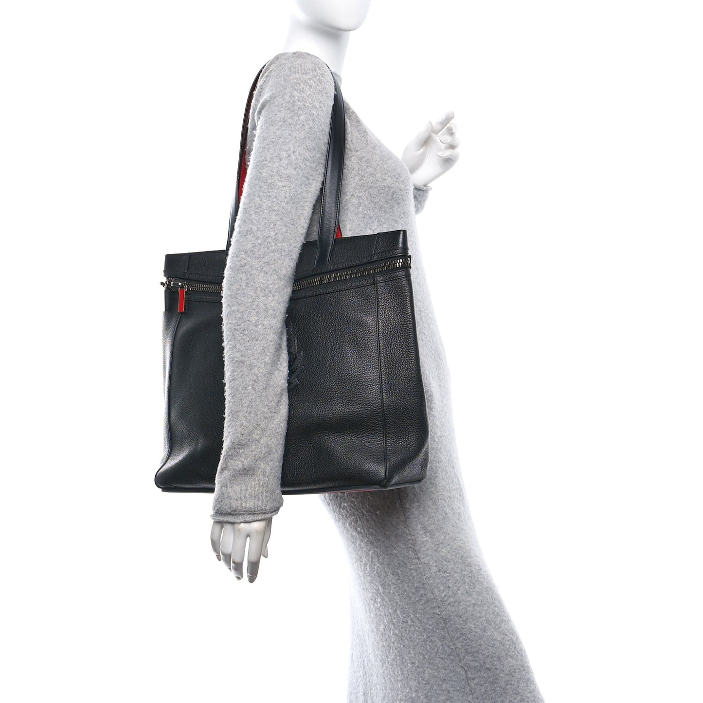 Empire Calfskin Studded Cabado Backpack Tote Black