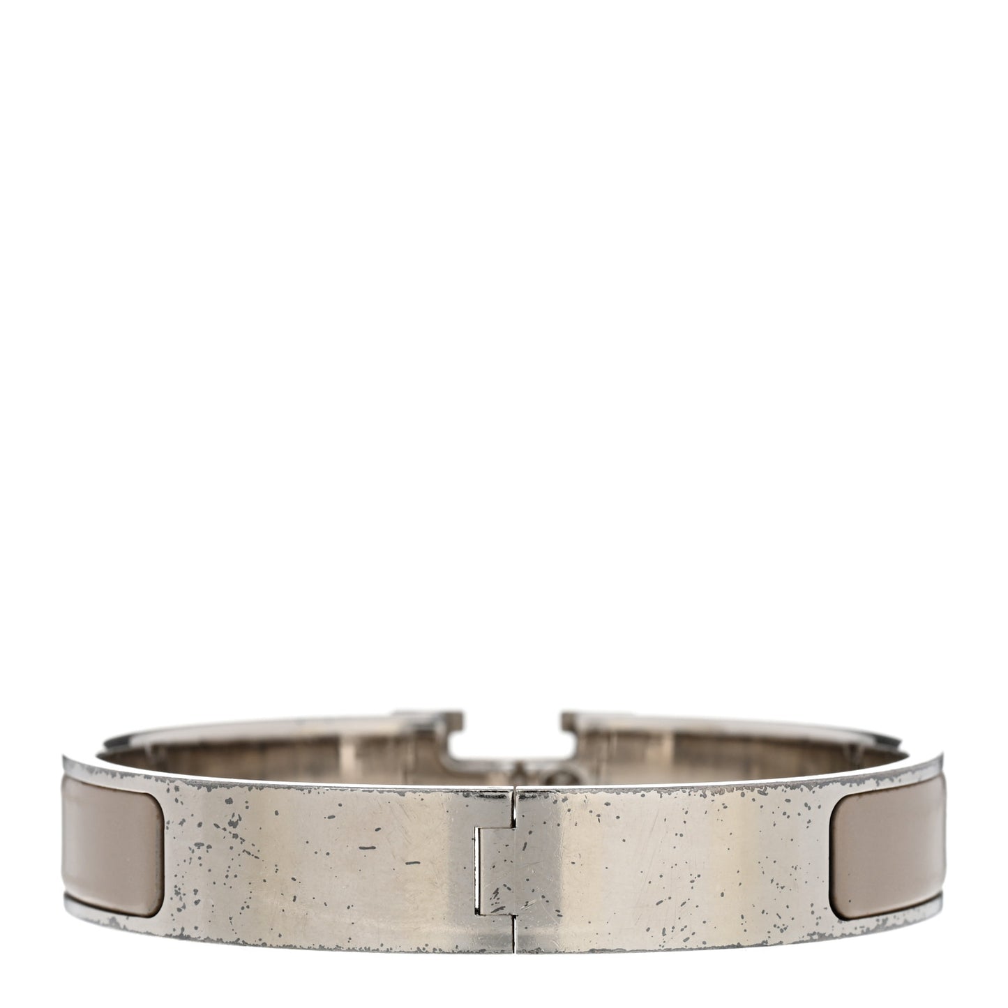 Enamel Narrow Clic Clac H Bracelet GM Marron Glace