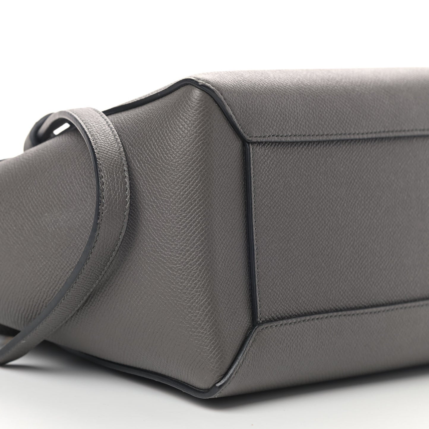 Baby Grained Calfskin Micro Belt Bag Grey