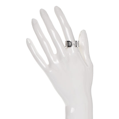 Cartier 18K White Gold 10mm Logo De Ring 60 9.5 2 of 4