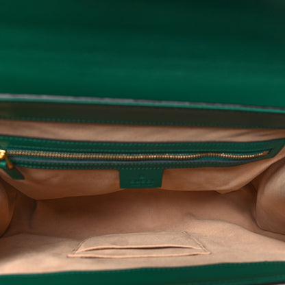 Gucci Guccissima Signature Medium Padlock Top Handle Bag Emerald 6 of 10