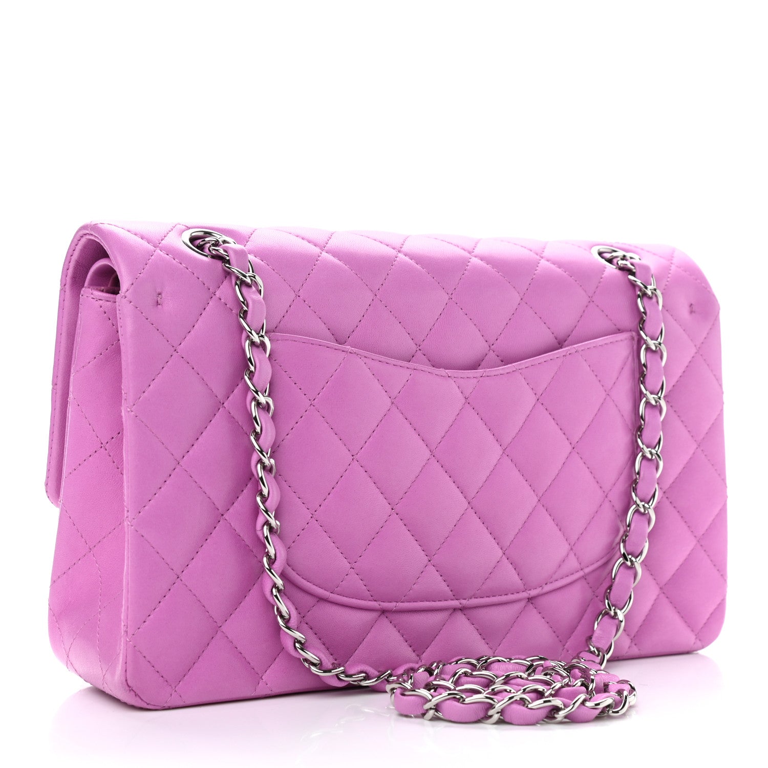 Chanel Lambskin Quilted Medium Double Flap Pink 3 of 10