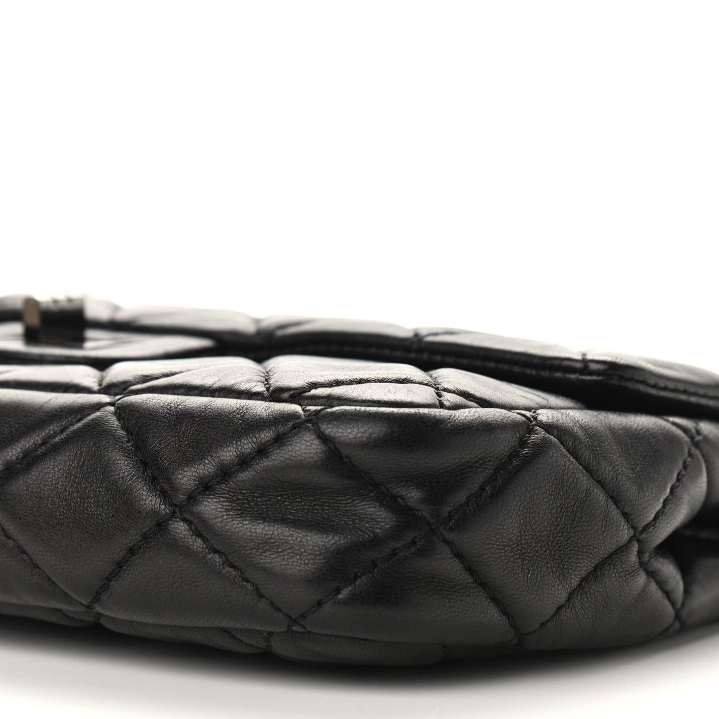 Lambskin Quilted Medium Roll Reissue Clutch Black