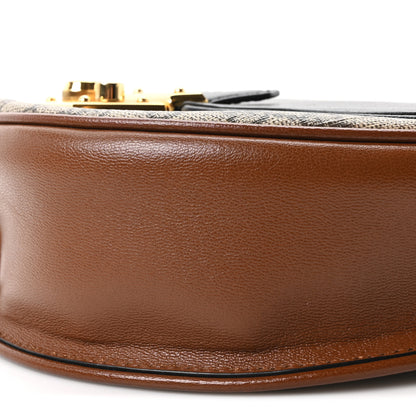 Gucci GG Supreme Monogram Calfskin Small Padlock Messenger Shoulder Bag Beige Black Cuir 10 of 10
