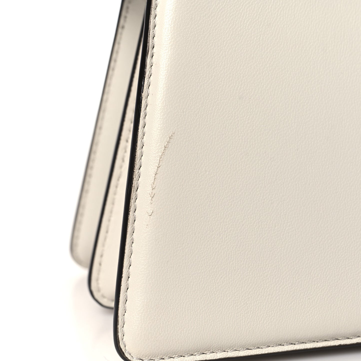 Shiny Nappa Petite Peekaboo I SEE U Satchel White