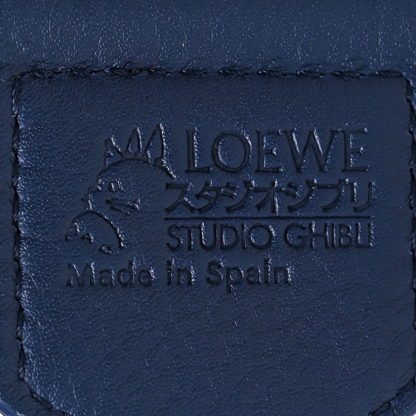 X HOWLS MOVING CASTLE Calfskin Jacquard Anagram Strap Blue