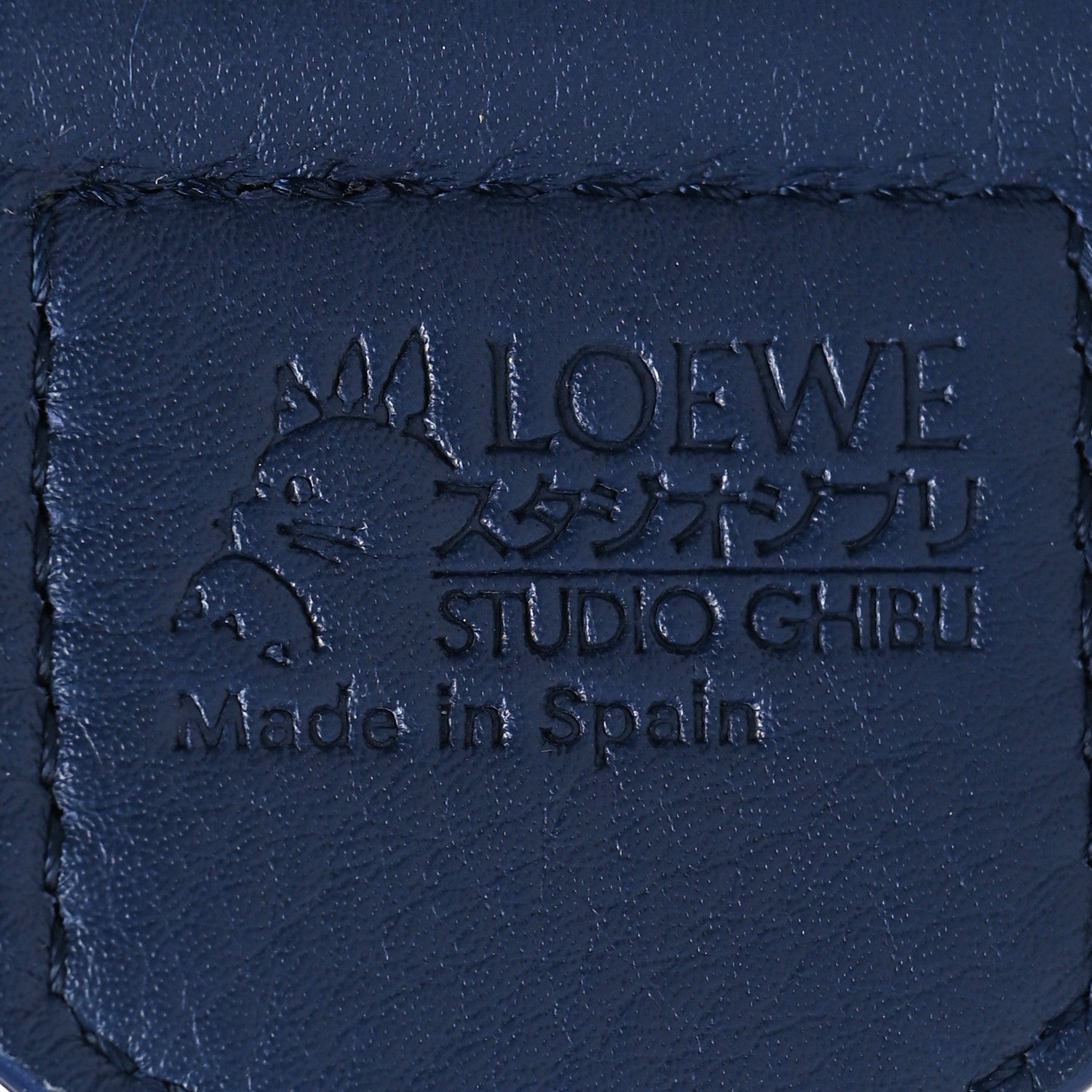 Loewe X HOWLS MOVING CASTLE Calfskin Jacquard Anagram Strap Blue 4 of 6