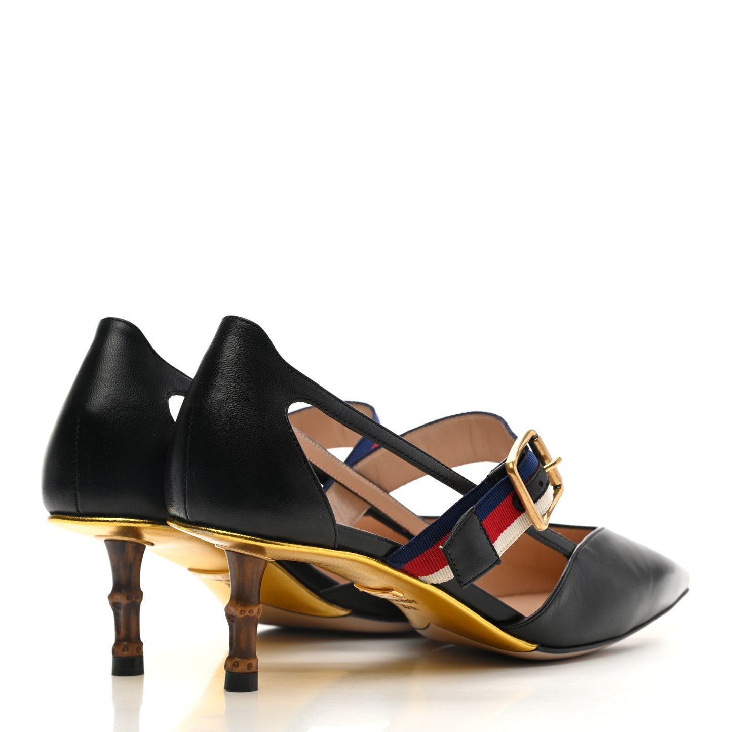 Malaga Kid Grosgrain Sylvie Web Bamboo Mules 36.5 Black